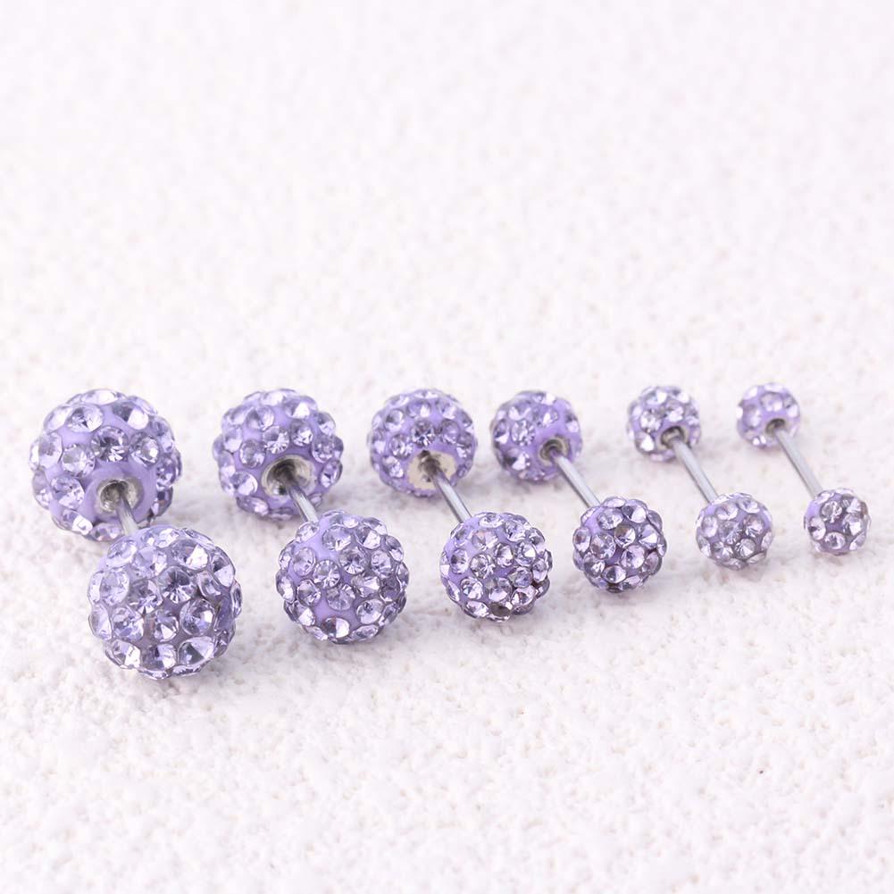 Exquisite Polymer Clay & Titanstahl Kugelstecker Ohrringe 3-8mm - Hochwertiger Ohrschmuck mit Schraubverschluss