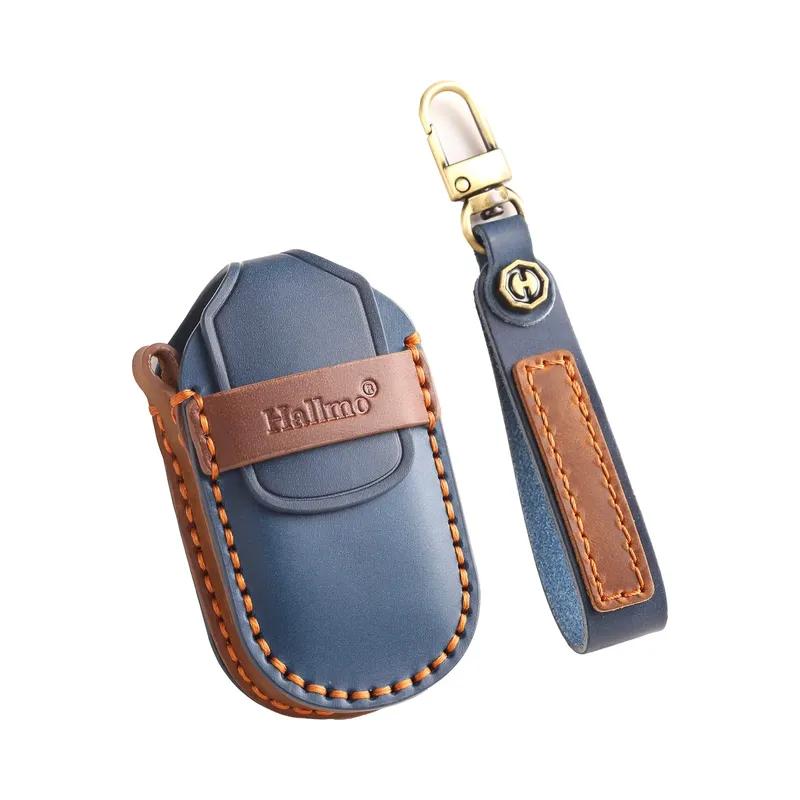 Leather Car Key Case Cover Holder Keychain Shell for Maserati Levante Quattroporte Ghibli Remote Key Protector