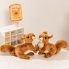 Simualtion Squirrel Plush Lovely Animal Doll Sitting Lively Playful Home Decro Birthday Gifts Zoo Souvenir