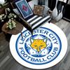 Tappeto Rotondo Stampato Leicester City, Tappeto Circolare Antiscivolo Lavabile per Soggiorno Camera da Letto Sala Giochi, Decorazione per Fan Sportivi, Regalo di Compleanno Festivo
