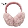 Soft Plush Earmuffs for Adults Women's Winter Ear Muffs, Faux Rabbit Fur Warmers Cold Protection Muffs Daily Use Sports Commuting, Fluffy Weather