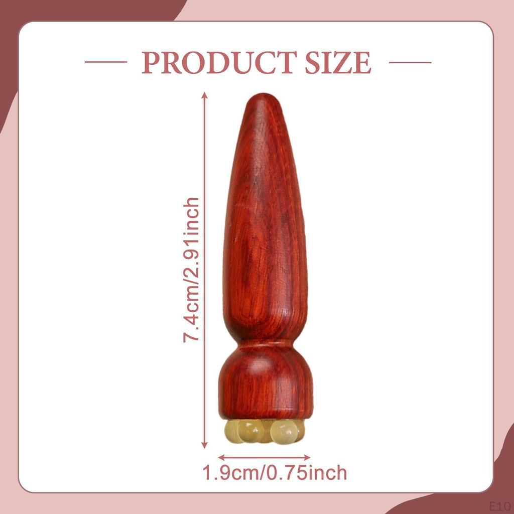 Gesichtsmassage-Werkzeug aus Holz für Augen Handheld Cellulite-Massagen Punktmassage Sandelholz Gua Sha