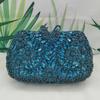 WHTUOHENG Bolso de Noche de Cristal Plateado Carteras de Diamantes Rhinestone Mujeres Carteras de Rhinestone Bolsos de Boda y Baile de Fin de Curso Bolso de Mano para Cena