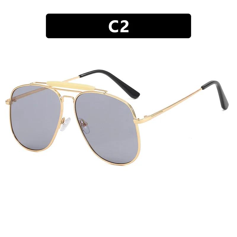 New Fashion Oversized Pilot Sunglasses Unisex Metal Square UV400 Sun Glasses Summer Outdoor Shades for Women Men