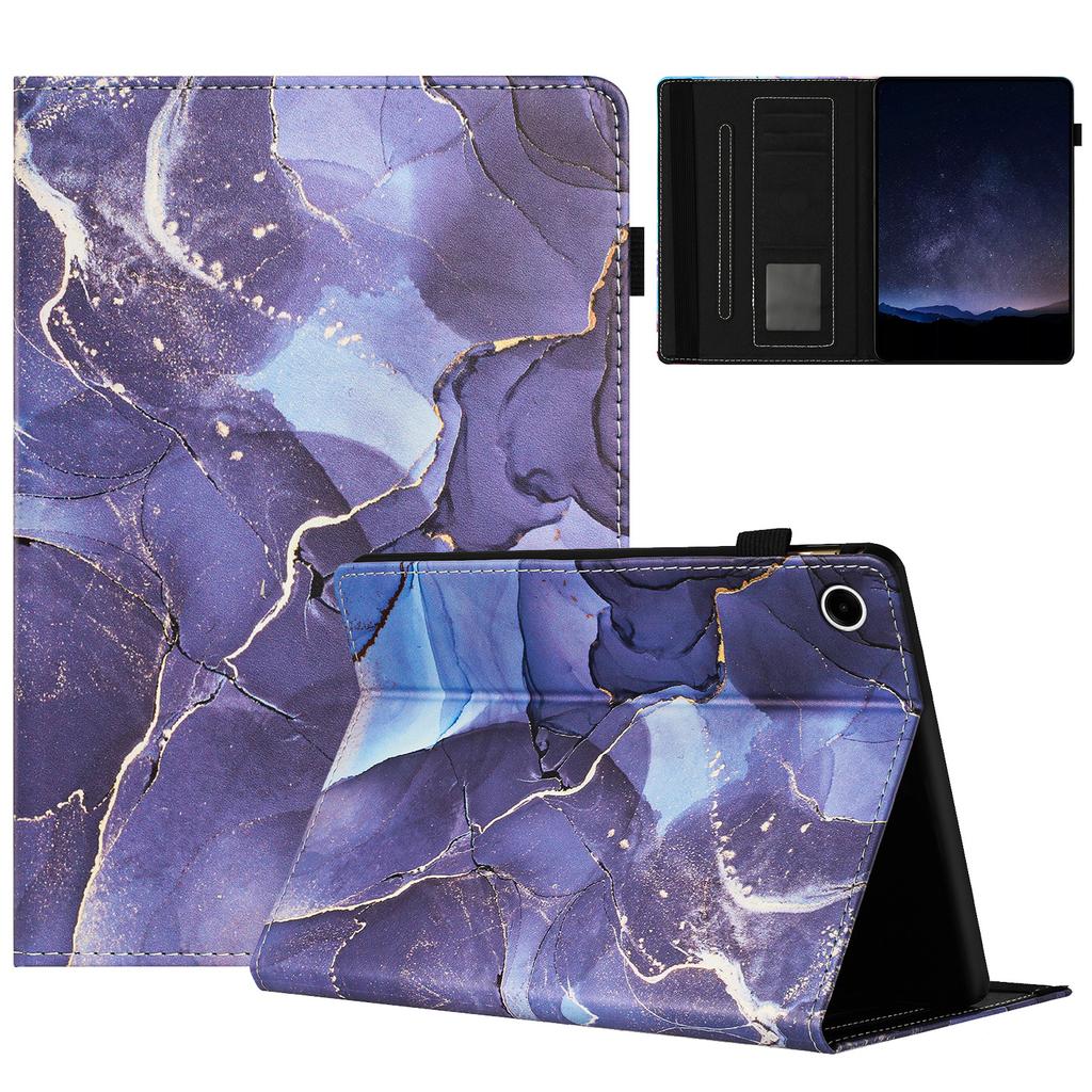 For Samsung Galaxy Tab A9 Case Marble Pattern Leather Stand Protective Cover with Auto Sleep/Wake