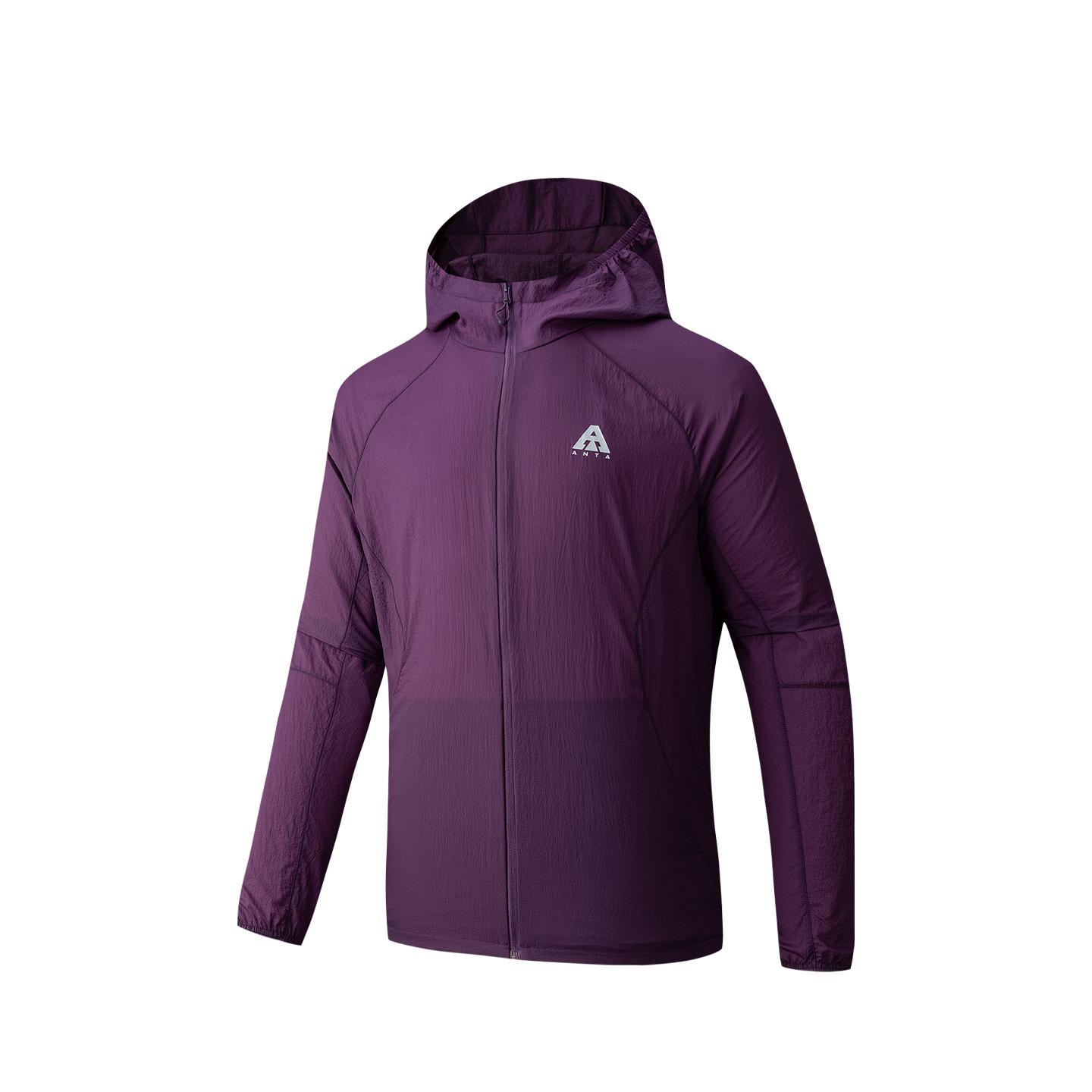 Anta Outdoors Lightweight Woven Sports Hoodie Jacket Summer 2026 Unisex Jacket Purple-Sand 972626603-2 XS