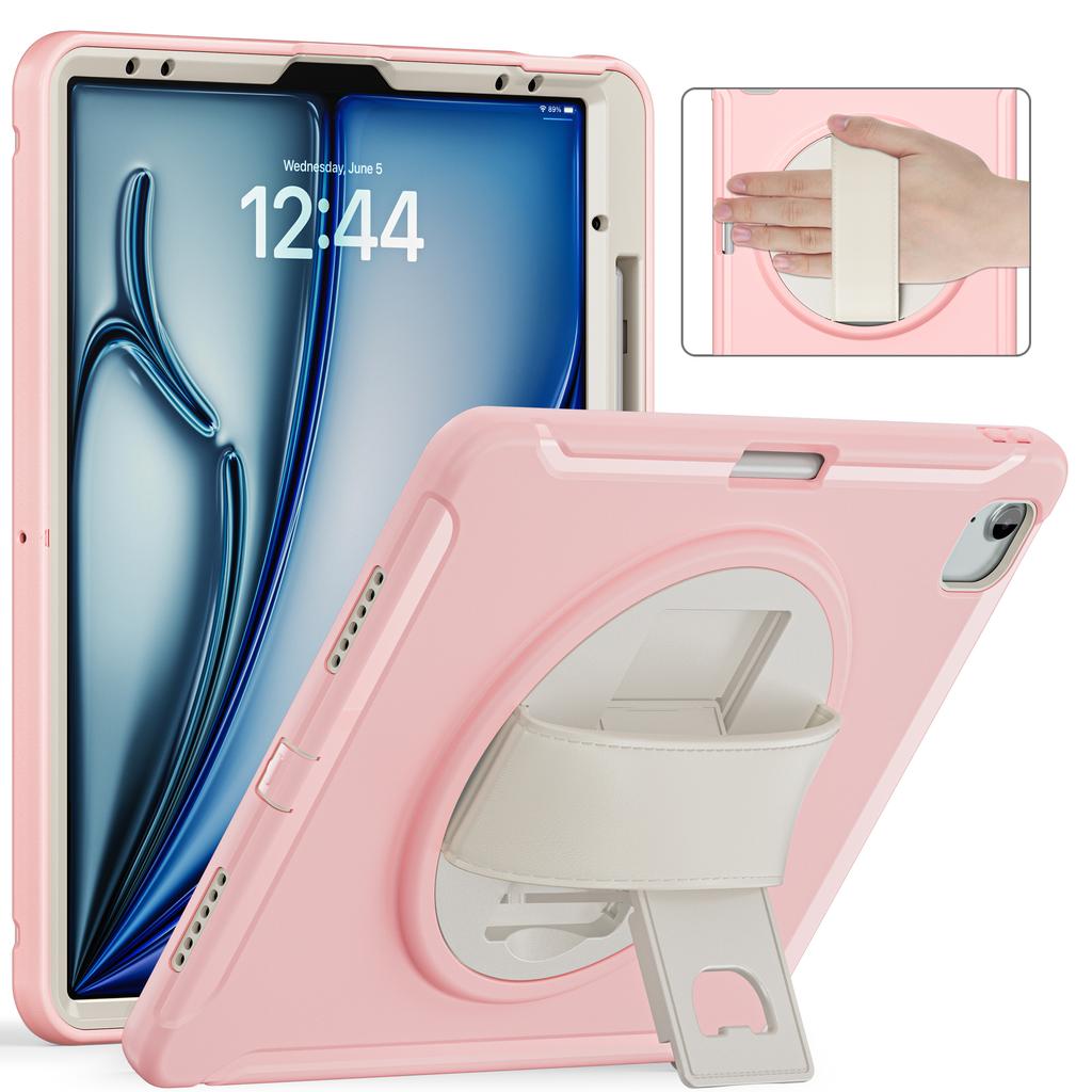 360 Rotatable Stand Case Universal for IPad Air 13 2025 M3 2024 M2 Pro 12.9 2018 2020 2021 2022 3rd 4th 5th 6th Gen PC-TPU Cover