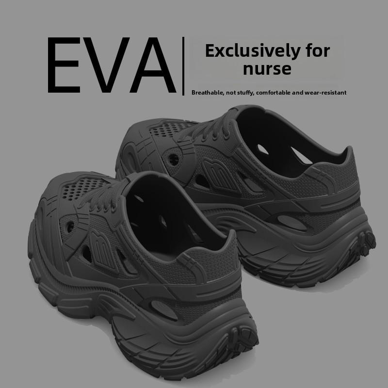 Höhlenschuhe für Damen, Sommer-Oberbekleidung, Neu mit dicker Sohle, Rutschfest, Geruchshemmend, Atmungsaktive Sandalen