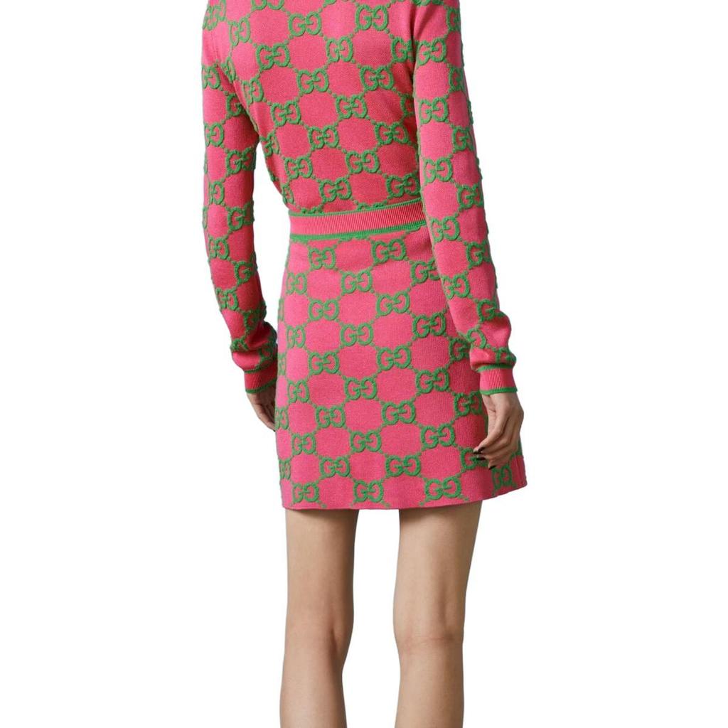 GUCCI Pre Owned 2010s Gg Pattern Knitted Mini Skirt 743320-XKC8X-5804