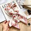 Simple temperament Spring and summer female imitation silk scarf versatile Korean version casual small square scarf neck protection decorative scarf