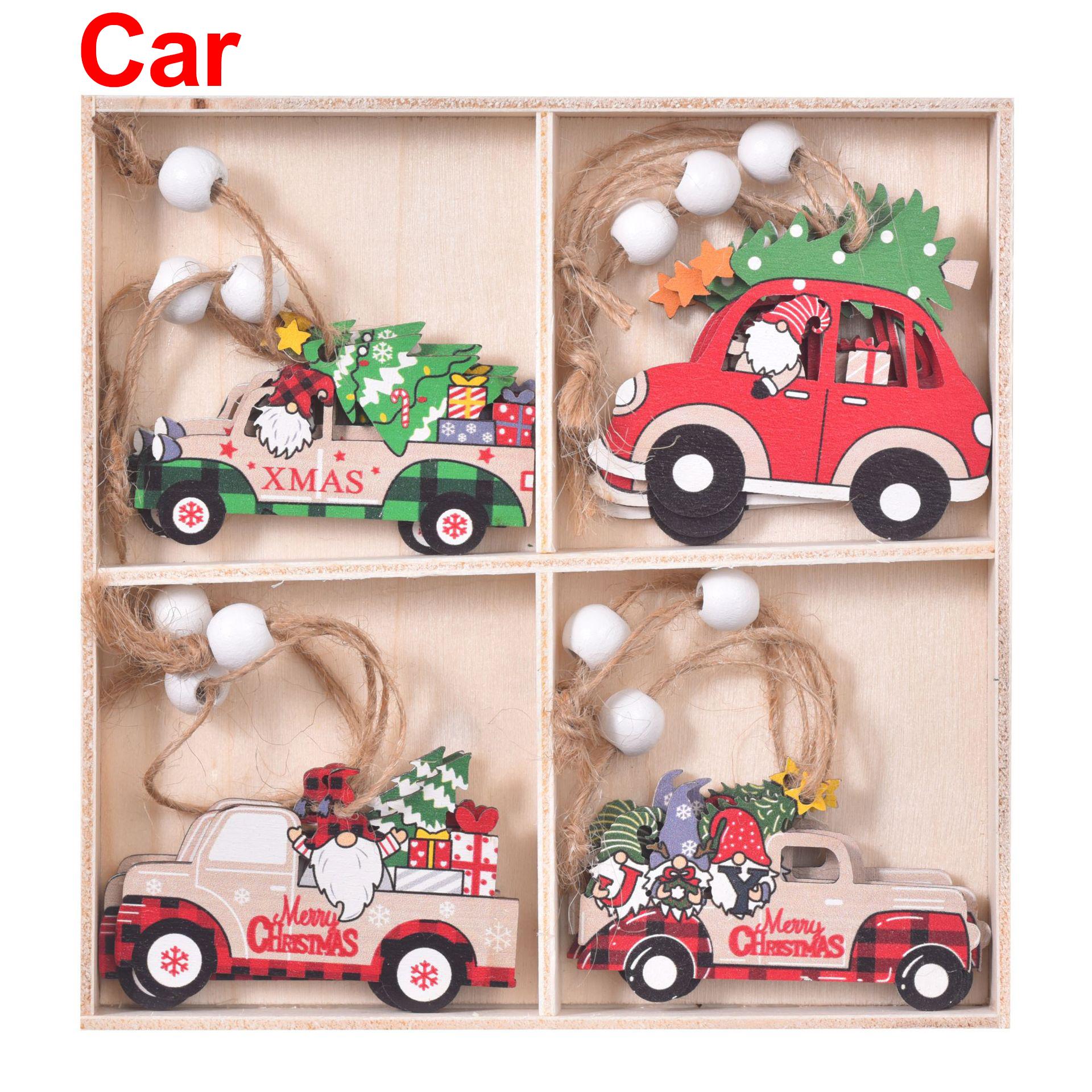 

12 шт. рождественские деревянные подвески пряничные человечки гномы рождественская елка подвесные украшения 2025 рождественские украшения для дома подарок на Новый год 12PCS-1Box