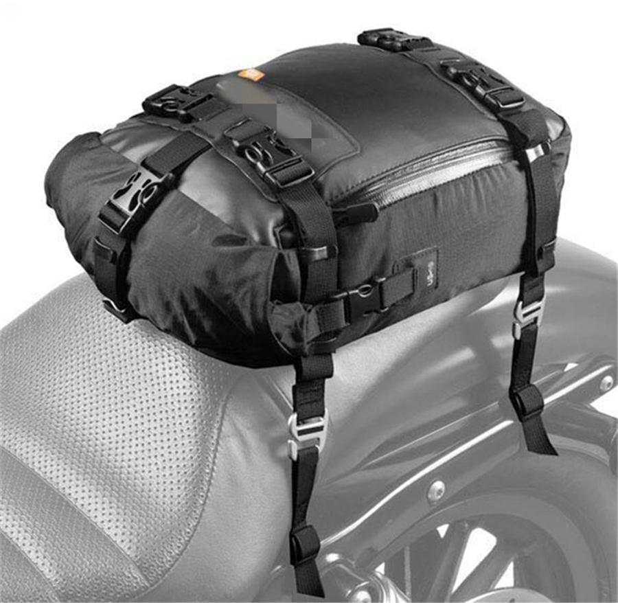 20L Waterproof Motorcycle Bike Rear Seat Tail Bag Luggage Storage Backpack Black