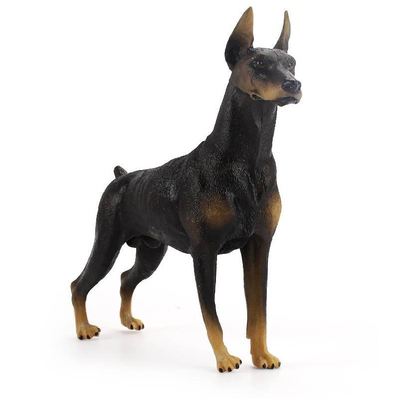 Pvc Toy Doberman Dog Model For Childrens Educational Farm And Animal Scene