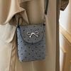 A Niche Design Bow Polka Dot Crossbody Bag, A Fashionable Small Crossbody Bag, and A Simple Commuting Phone Bag