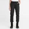 Timberland Solid High-Waisted Lace-Up Cuffed Casual Pants Women bottoms Black A5ZD9-001