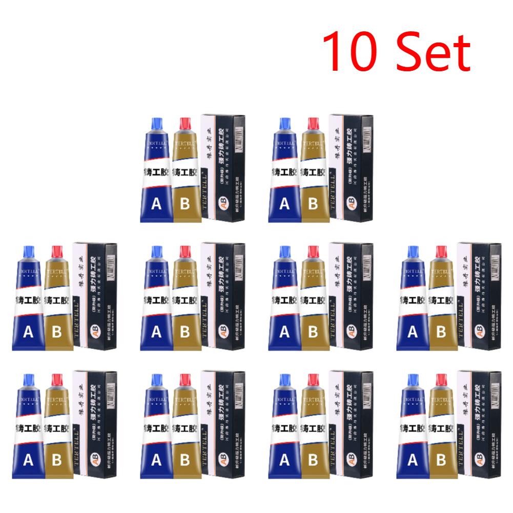 2-20pcs AB Glue Casting Adhesive Industrial Repair Agent Casting AB-Metal Cast Iron Damaged Crackle Welding Heat Resistant Glue