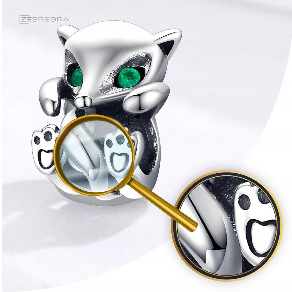 Charms Pr 925 Fox Pendant Bead Colorful Zircons Beads Lis