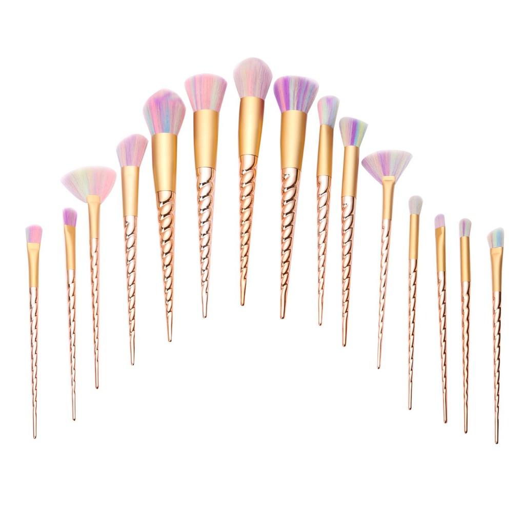 Female Unicorn 10pcs Makeup Brushes Set Thread Contour Eyeshadow Powder Brush