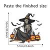 Halloween Witch Skeleton Pumpkin Bat Living Room Foyer Background Decor Stickers