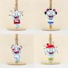 Cute Red Zombie Plush Toy Bag Pendant Keychain Adorable 13cm Stuffed Doll