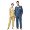 Couple Thermal Pajama Set V-Neck Long Sleeve Pants Warm Home Loungewear Men Women