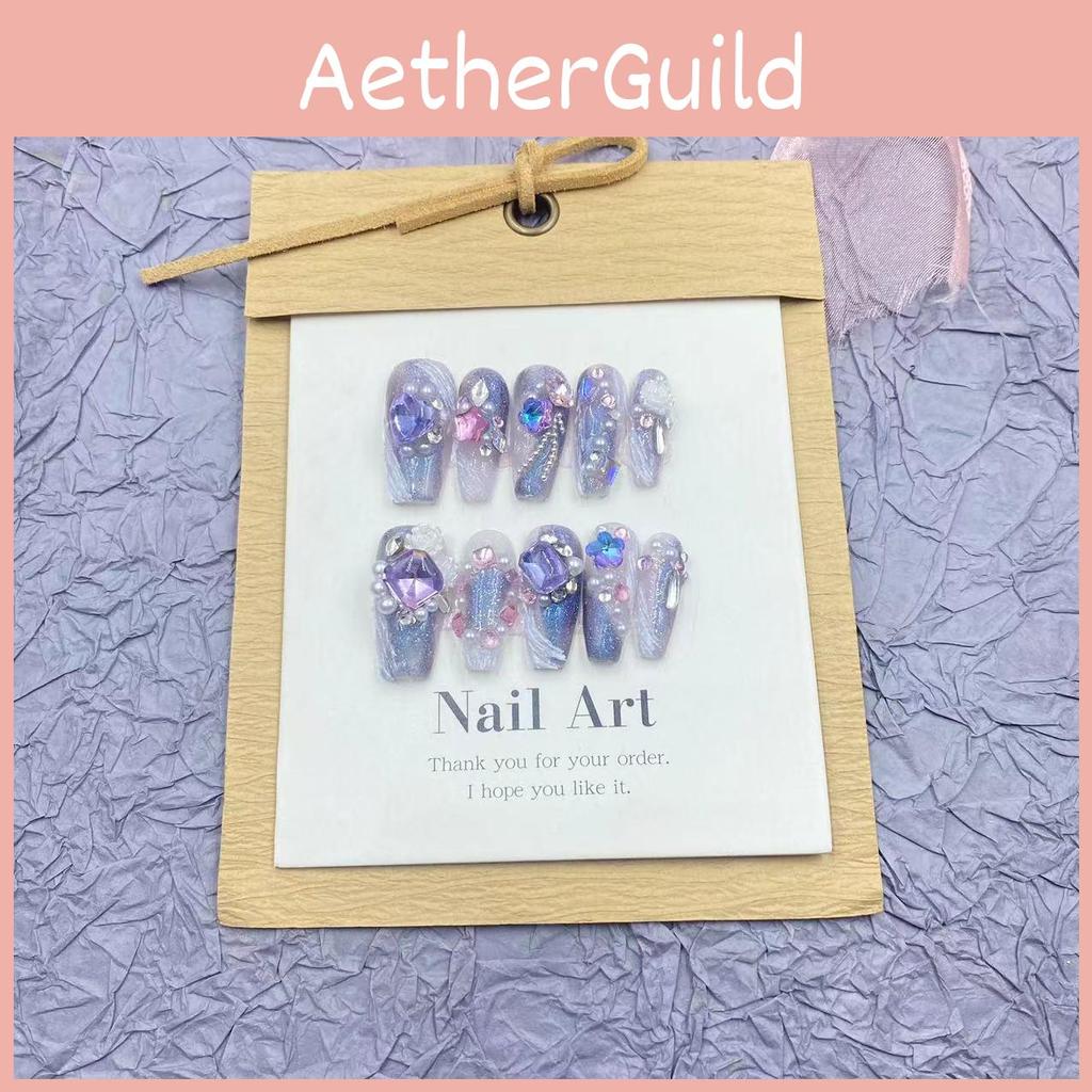 Dream 3d Curtain Jewelry Pure Handmade Nail Wearing False Nail Patch Beauty Nail