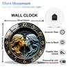 Oversized 12 Inch Round Silent Wall Clock with Non-Ticking Sweep Second Hand