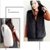 Plus Size Women's Faux Fur Leather Vest - Warm, Slimming, Sleeveless Jacket