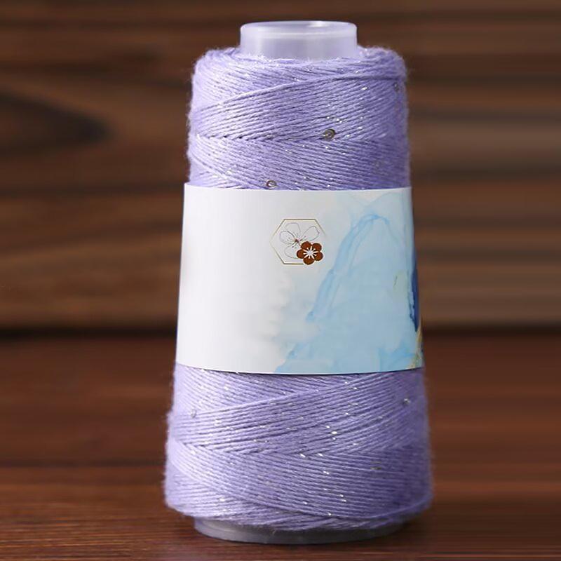 1PC Sequined Yarn Shiny Silk Thread DIY Handmade Silver Thread Yarn Hand Woven Pure Cotton Real Silk Gift Knit