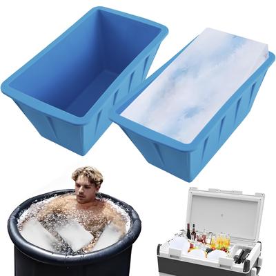 Ice Block Mold Extra Large Ice Box Large Silicone Box with Lid Ice Box 8lbs Ice Cube Maker Dishwasher Safe Ice Bath Chiller
