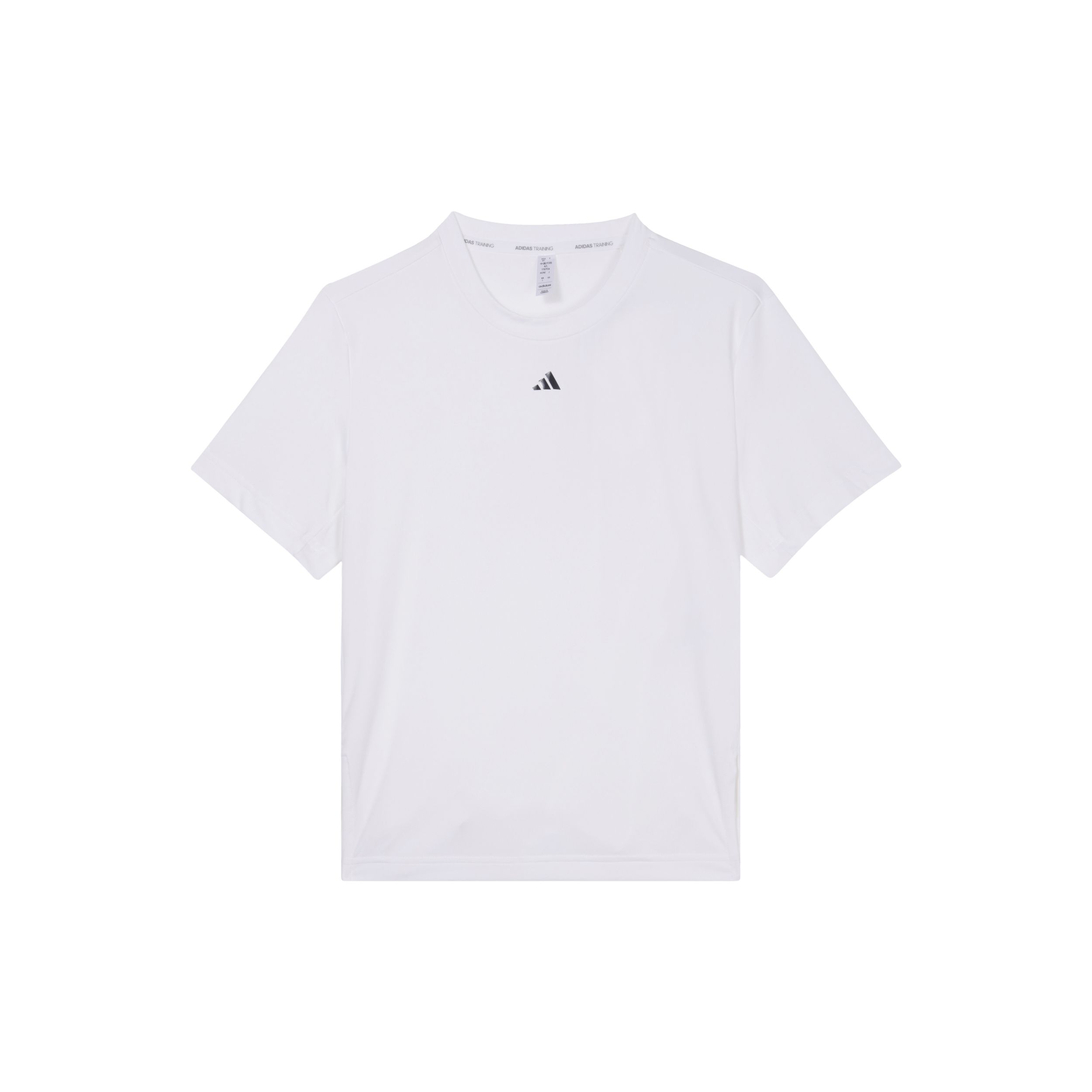 

Adidas однотонная футболка с вышивкой логотипа и круглым вырезом, с короткими рукавами, женские топы, белые HS8108 M