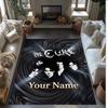 The Cure Crystal Velvet Rug, Custom Name Text Personalized Non‑Slip Floor Mat for Home Decor Gift