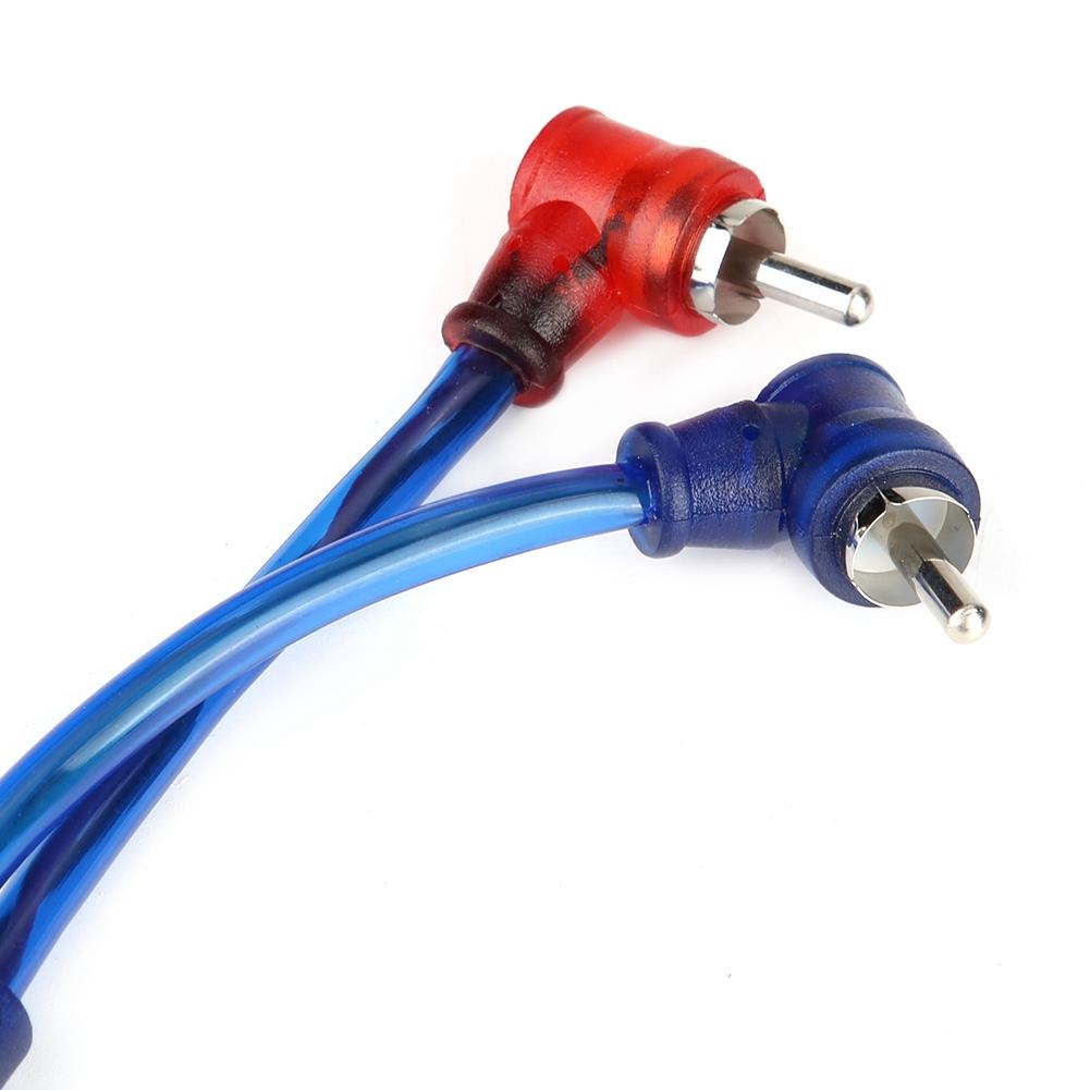 5 Meter AUTO Car  Blue Transparent RCA Audio Interconnect Cable Ultra Flexible