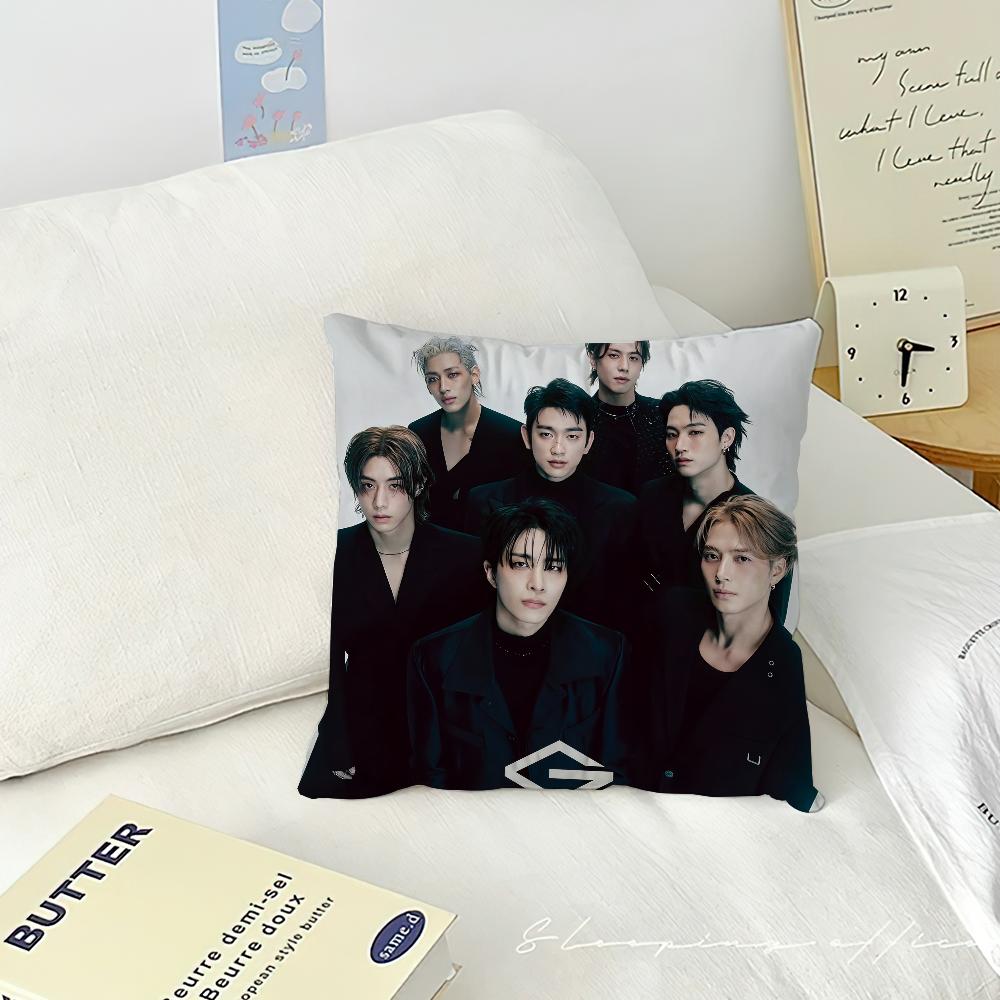 Boy Group G-GOT7-ES Band KPOP Cushion Cover Living Room Headboard Office Cushion Bedroom Cushion Sofa Nap Time Pillow Case