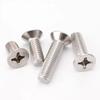 304 Stainless Steel Phillips Flat Head Countersunk Machine Screw (Sizes: M2, M3, M4, M5, M6, M8, M10)