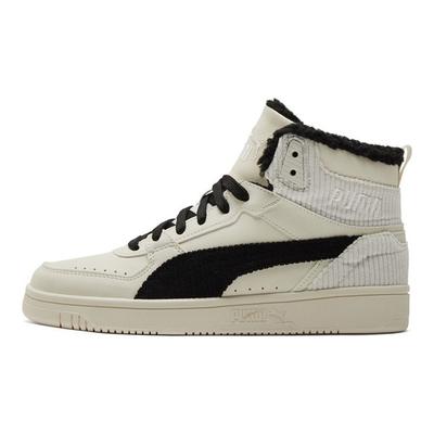 Rebound Joy Fur Corduroy - Whisper White Unisex Sneakers Cream Black 385254-01