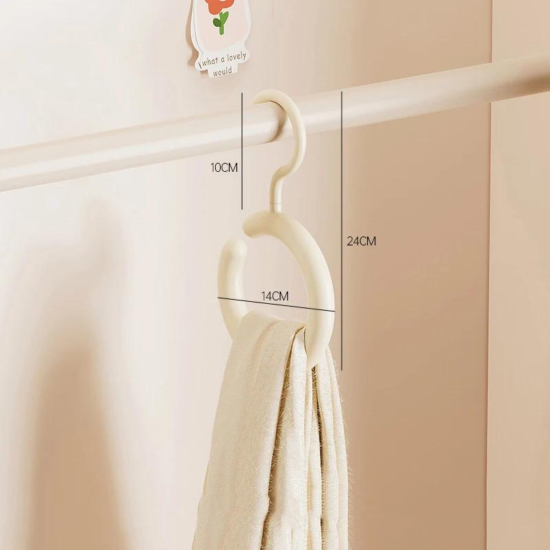 Dopamine Hook Hanger, Rotatable Scarf and Hat Bag Storage, Scarf Display Rack, Hat and Bag Hanging Rack