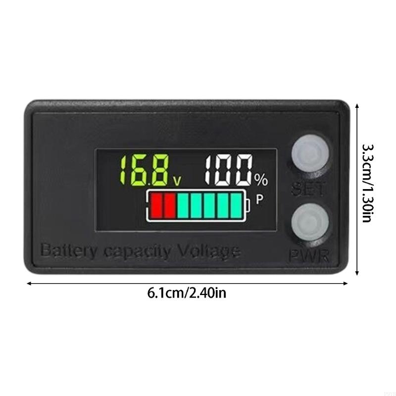 Low Power Consumption Electric Monitor with Clear Battery Percentage Readout Digital Voltmeter for 8 To 100V Systems