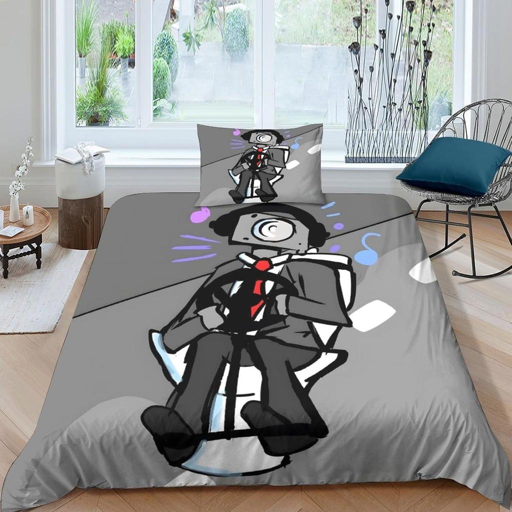 Game Skibidi Toilet Duvet Cover Pillowcase Bedding Set Adult Boys Girls Bedroom Decoration Children Gift Single Double Size