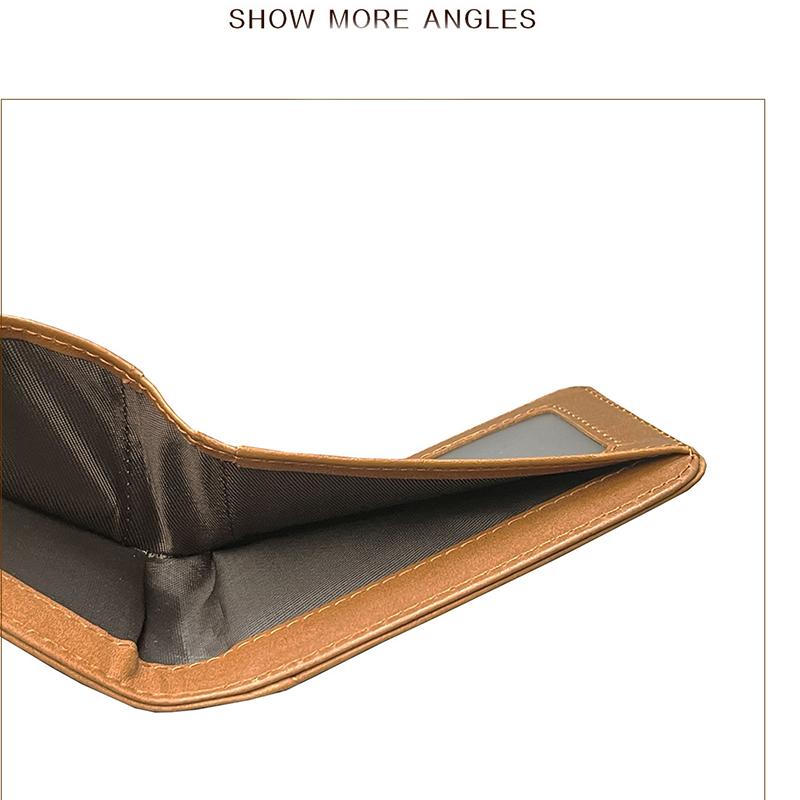 Geestock Leather Men's Wallet Retro Casual Short Oil Wax Leather Wallet Clip Card Bag Lightweight Card Holder Coin Purse Daily