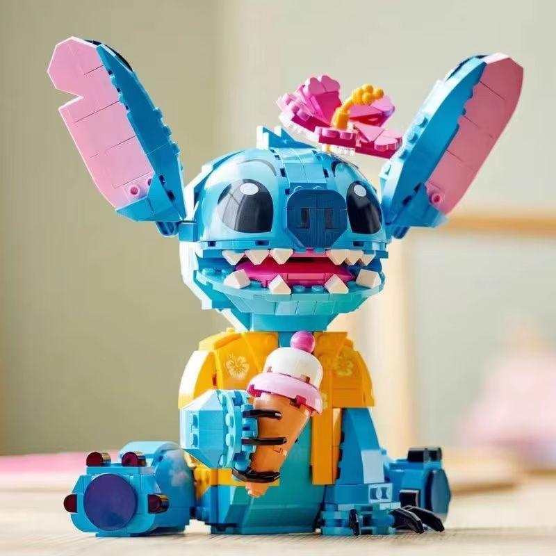Animation Stitch Fitting Construction Blocks Fitting Assembly Decoration Education Toy Sets Surprise Birthday Christmas Gifts