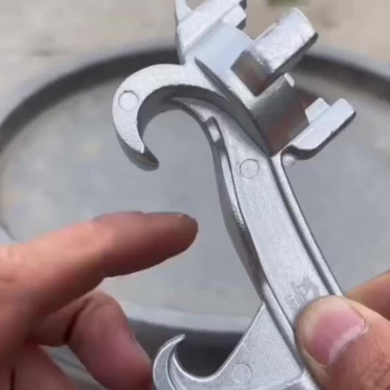 1pc Aluminum Alloy Paint Can Opener Wrench, 9-Inch Semi-Matte Finish, Integrated Barrel Opener for Engine Oil, Diesel, Butter - No Assembly Required