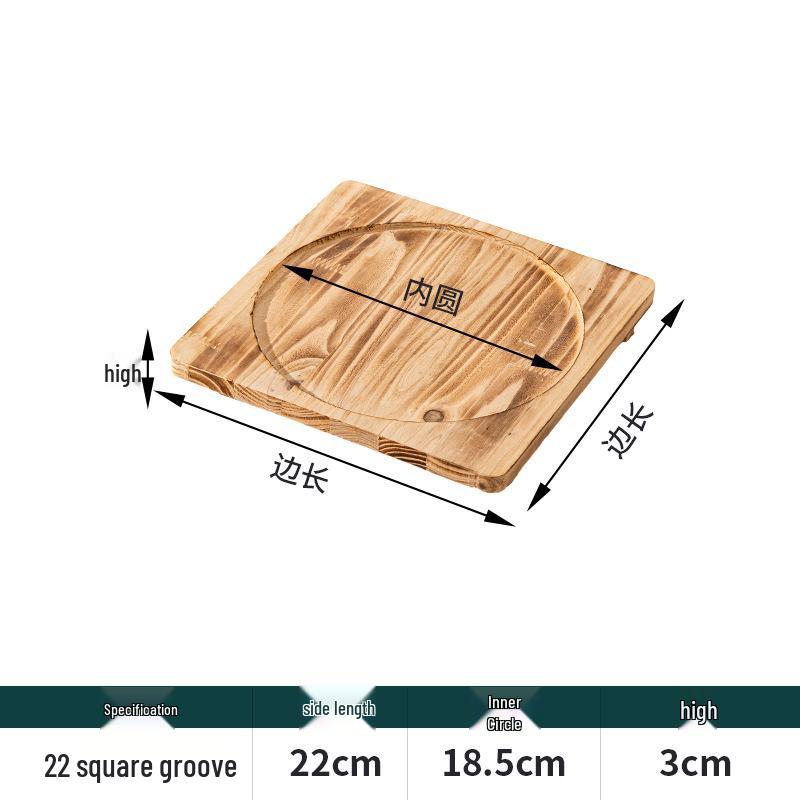 Heat-Resistant Wood Mat for Clay Pots and Stone Bowls – Anti-Scald, High-Temperature Insulation for Teppanyaki and Casserole Dishes