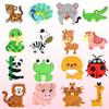 24pcs Cute Animal Fridge Magnets Set with Elephant, Giraffe,Cow, Sheep,Koala,Panda,Frog and So On - Soft Colorful Plastic Decor