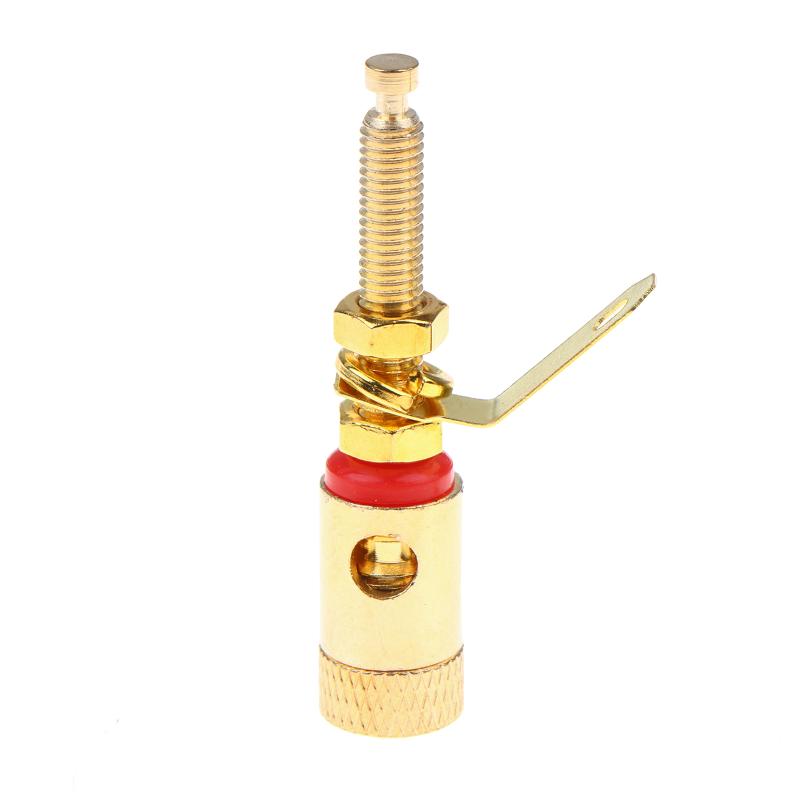 

1Pc Gold Plated Amplifier Speaker Diy Lengthen Push-Type Terminal Binding Post Banana Plug Socket Connector For 4Mm Banana Plugs красный