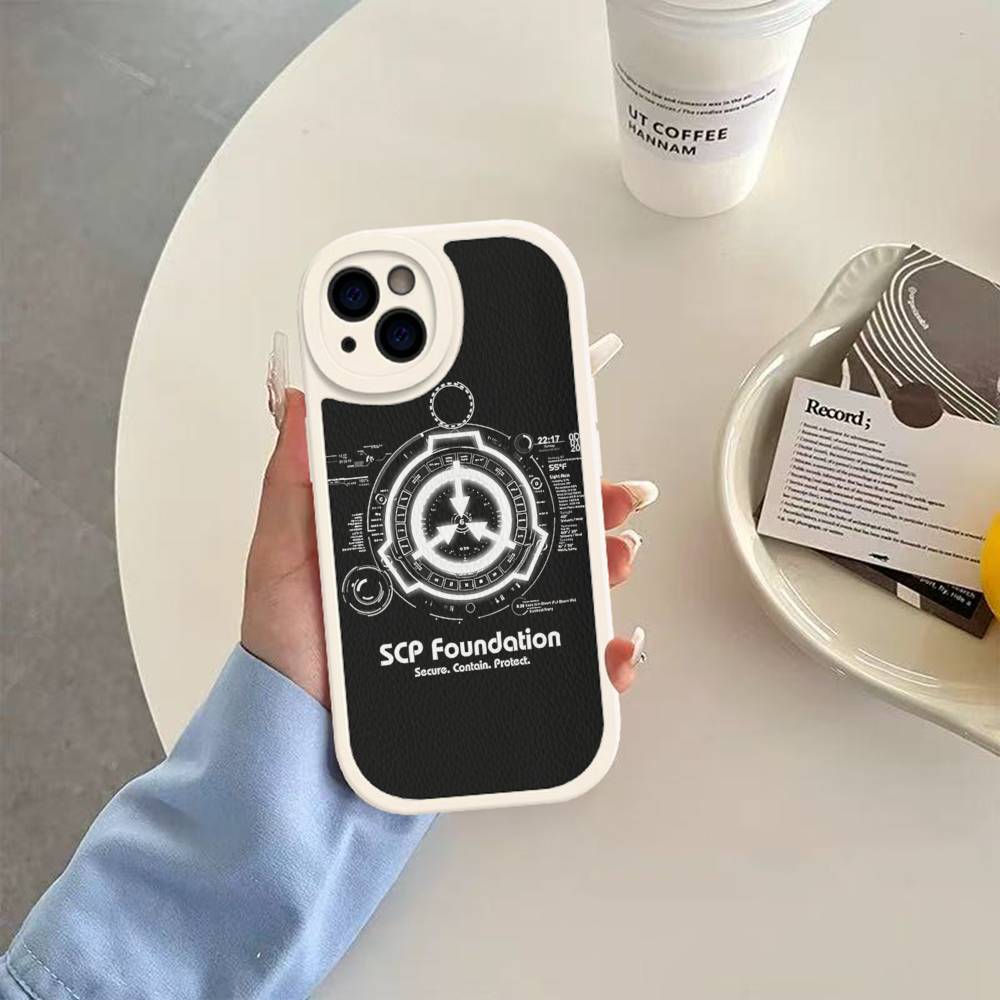 Classic Popular Scp F-Foundation Leather Phone Case For IPhone 16 15 14 17 Pro Max 11 12 Mini Plus Soft Shell iPhone 16 pro