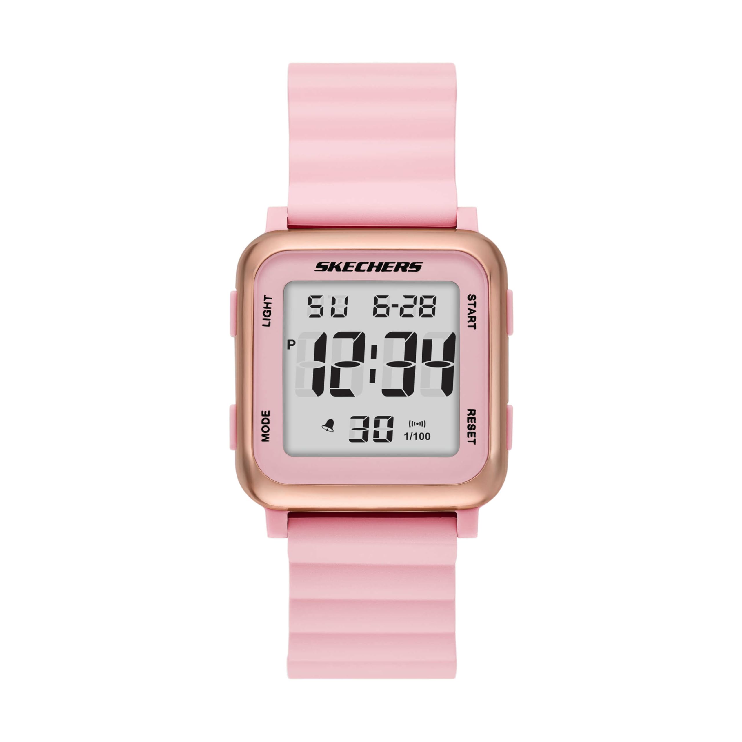 Skechers Digital Silicone Watch SR6312 Women s розовый