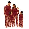 Familien-Matching Weihnachts-Print Langarm und Lange Hosen Loungewear Set
