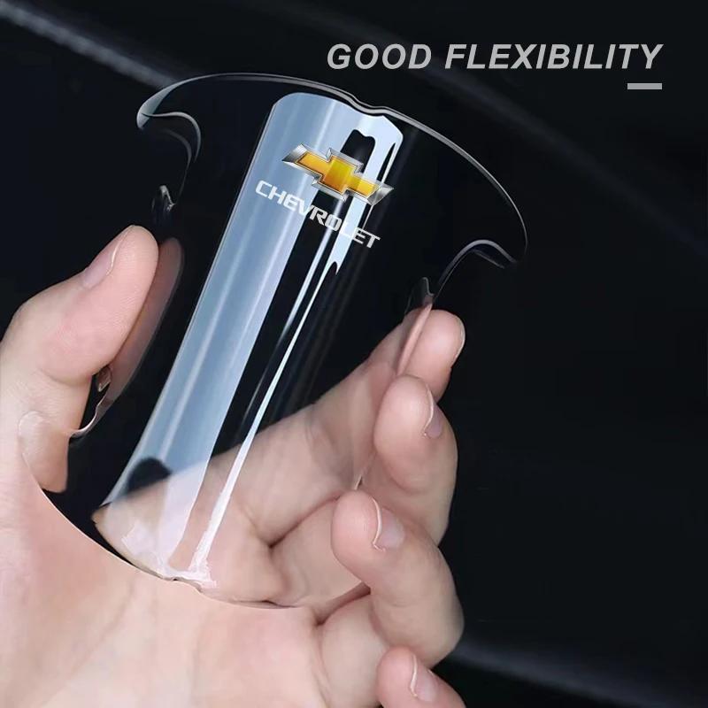 Car Door Handle Bowl Protector Transparent Anti-collision For Chevrolet Silverado Impala Malibu Equinox Cruze Camaro Spark Aveo