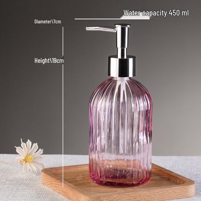 Glass Pump Bottle for Hand Soap, Shower Gel, Lotion, and Shampoo